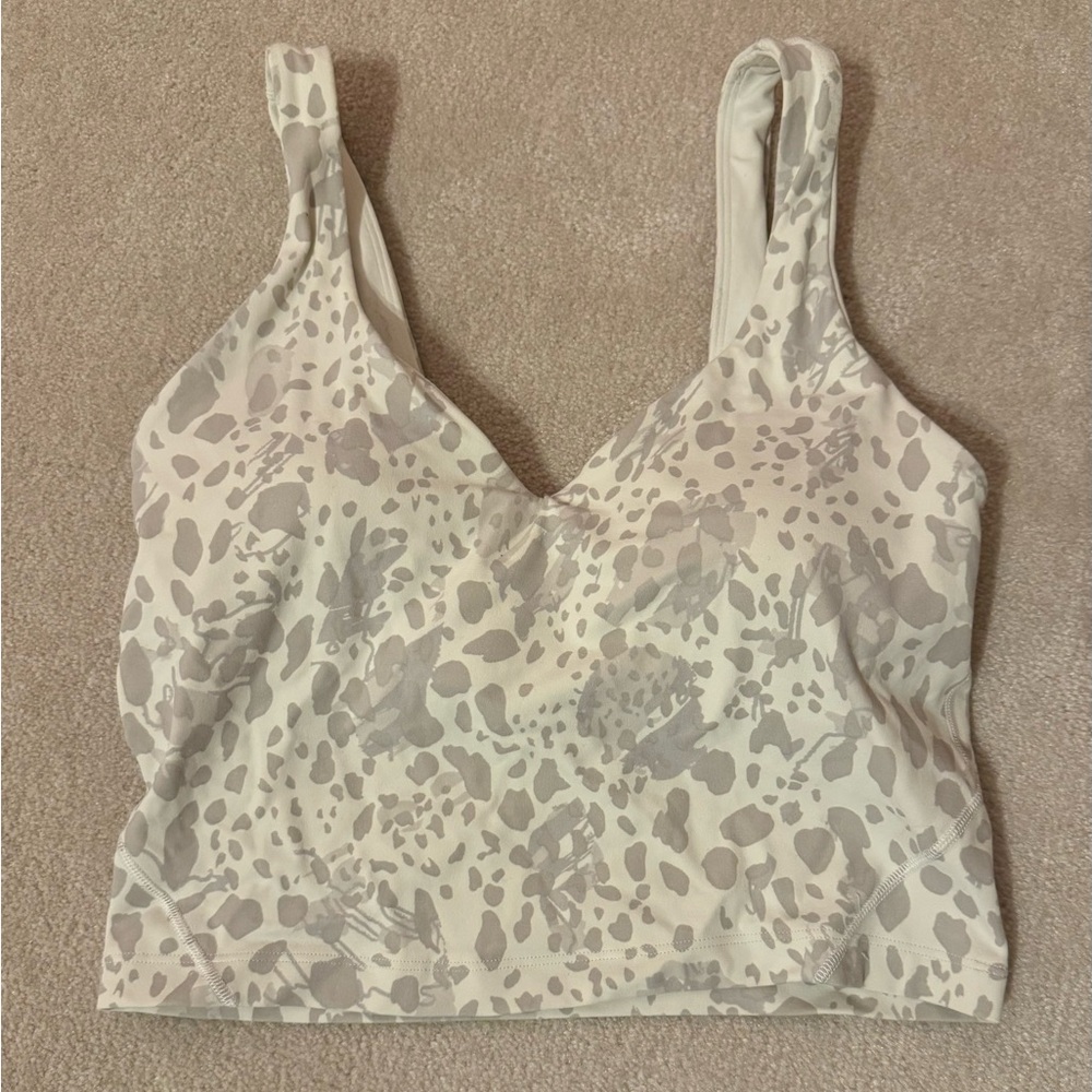 Lululemon Cheetah Camo Antique White Align Tank